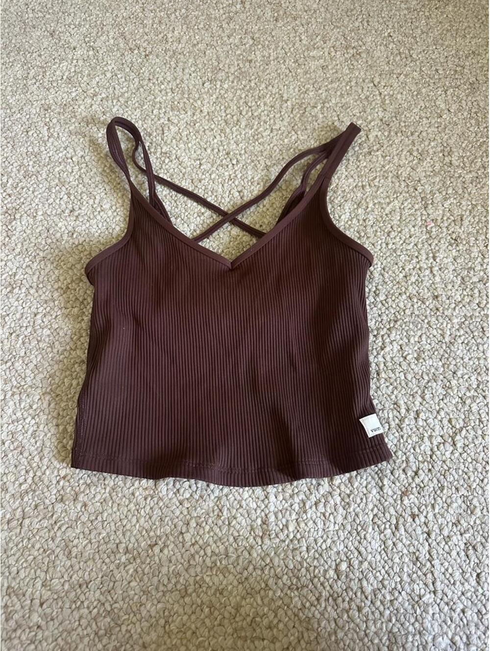 Vuori brown ribbed tank - Picture 1 of 3